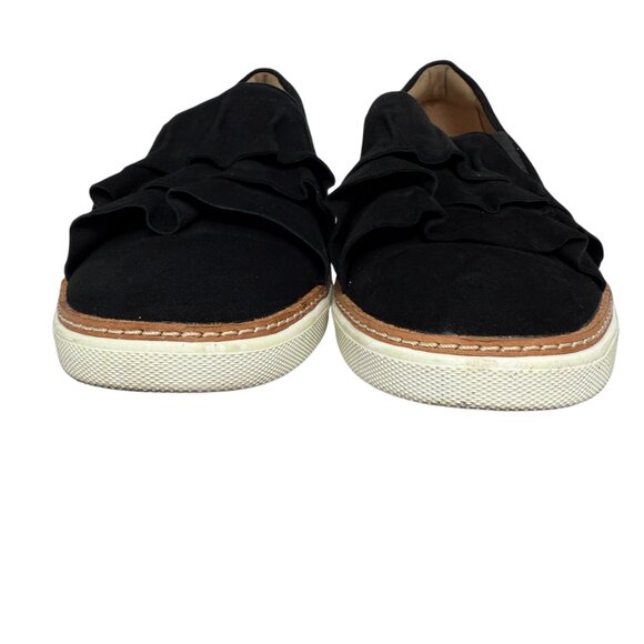 Vionic Mahalo Suede Ruffles Women's Slip-on Shoe Sneakers in Black Size 8 - Picture 4 of 8